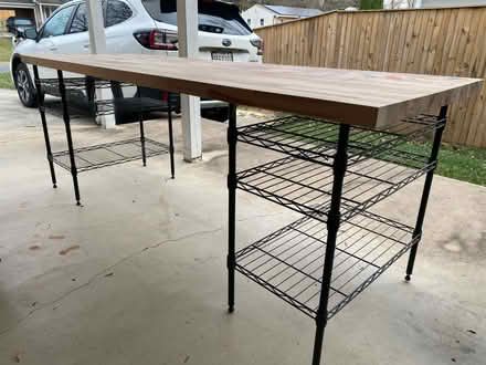 Photo of free Butcher block desk (Gaithersburg off Longdraft) #3