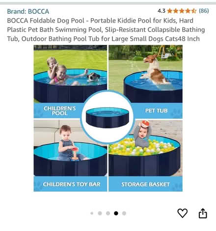 Photo of free Foldable Dog Pool - Never Used (Fauntleroy neighborhood) #3