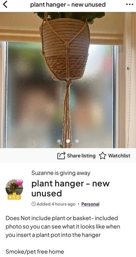 Photo of free Plant hanger (Newburgh WN8) #2