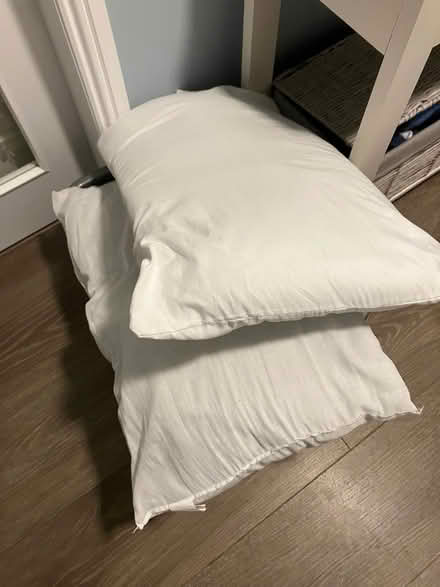 Photo of free Pair of white pillows (Newton Mearns G77) #1