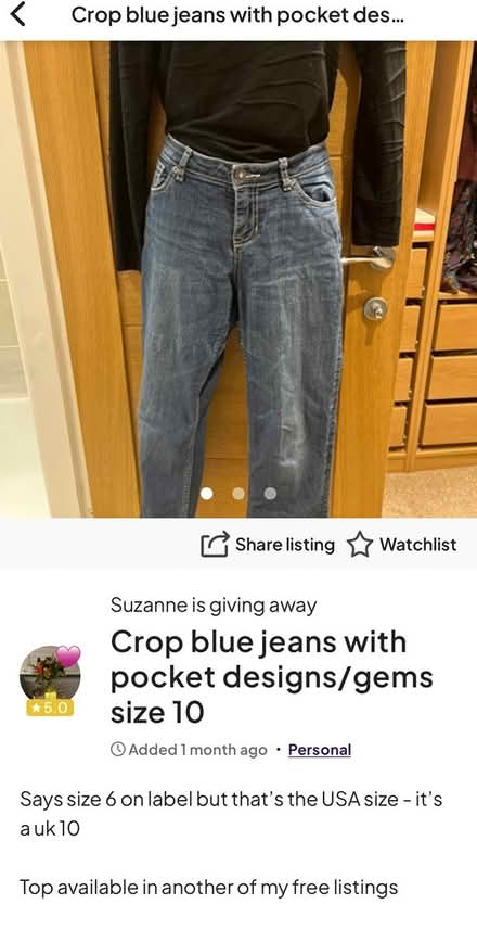 Photo of free Crop jeans (Newburgh WN8) #1