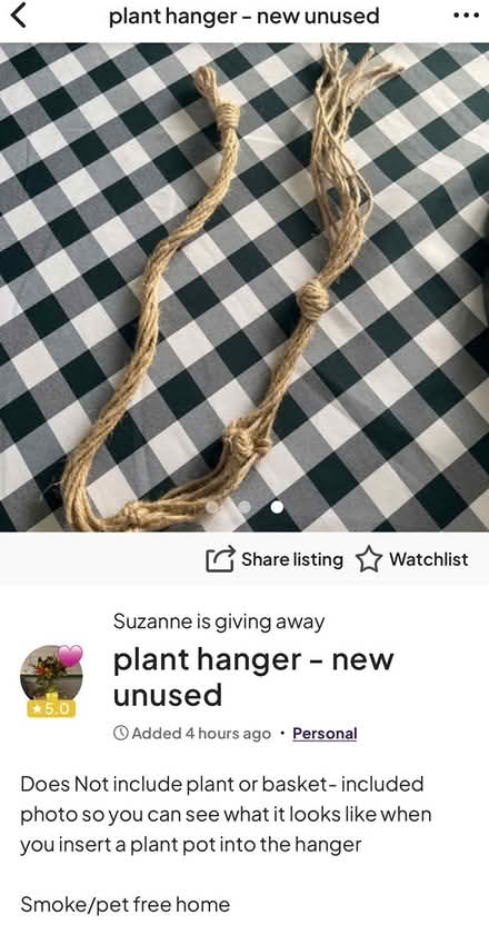 Photo of free Plant hanger (Newburgh WN8) #3