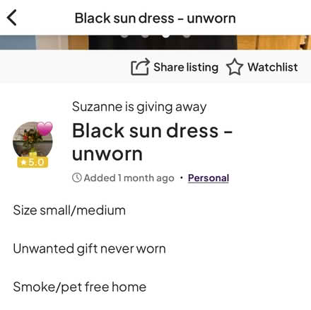 Photo of free Black sun dress (Newburgh WN8) #4