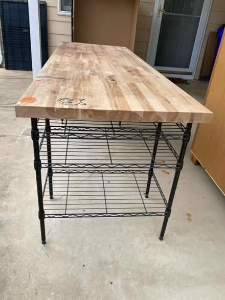 Photo of free Butcher block desk (Gaithersburg off Longdraft) #1