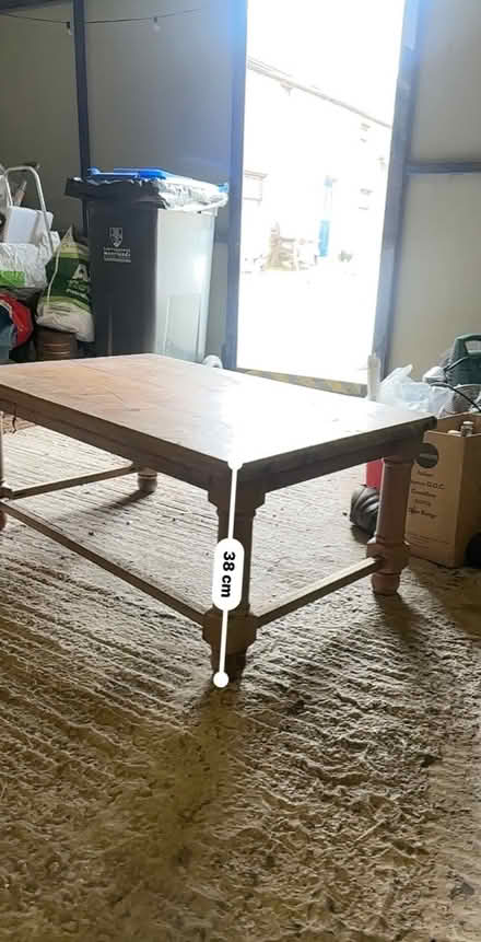 Photo of free Wooden coffee table needs repair (SK17 Buxton) #2