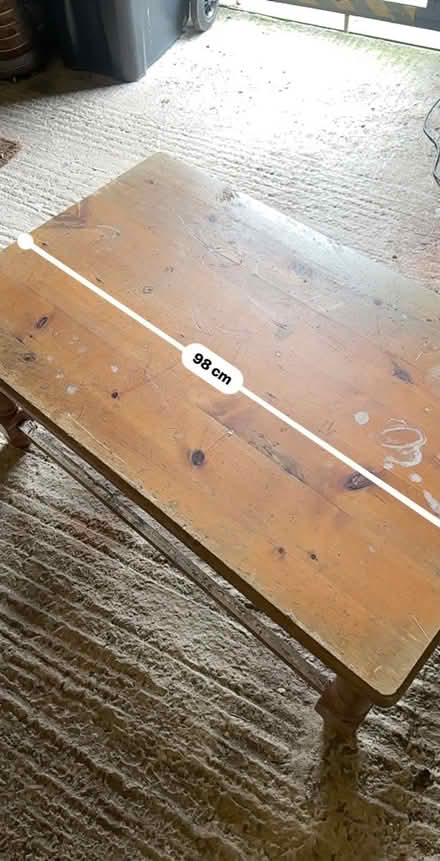 Photo of free Wooden coffee table needs repair (SK17 Buxton) #1