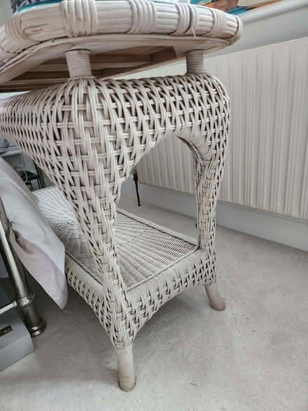 Photo of free Wicker Armchair and Matching Glass-Topped Consort Table (Haywards Heath RH16) #2