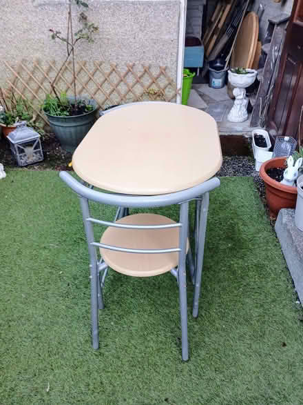 Photo of free Small kitchen table and two chairs (Bare LA4) #2