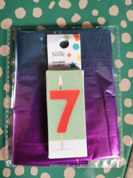 Photo of free Age 7 candle and balloon (Shelton Lock DE24) #1