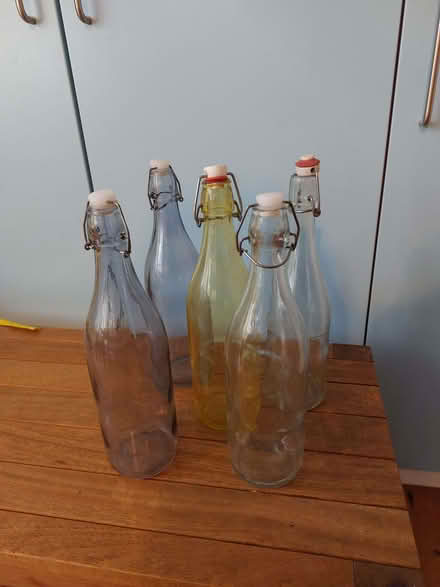 Photo of free 5 1litre glass bottles with stoppers (Surrenden BN1) #1