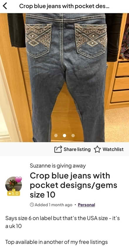 Photo of free Crop jeans (Newburgh WN8) #2