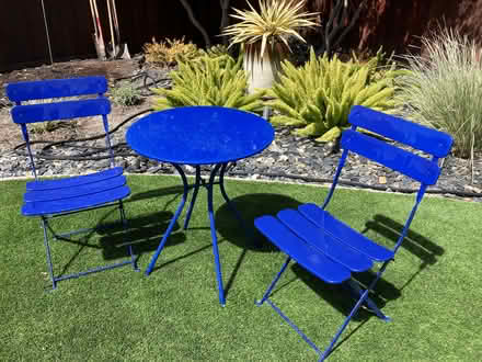 Photo of free metal bistro set (NE Pleasanton) #1