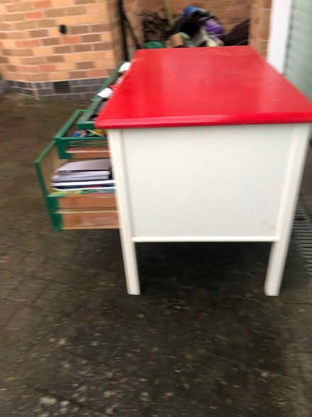 Photo of free Painted wooden desk (Thrussington LE7) #3