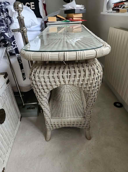 Photo of free Wicker Armchair and Matching Glass-Topped Consort Table (Haywards Heath RH16) #4