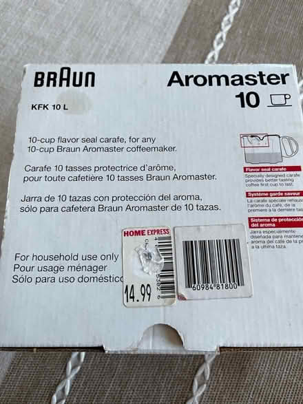 Photo of free Replacement carafe for Braun (West Berkeley) #2