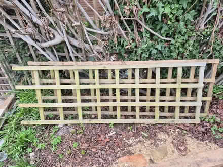Photo of free Two 3'x6' garden trellis. One fairly new one old (see photo) (Eton SL4) #1