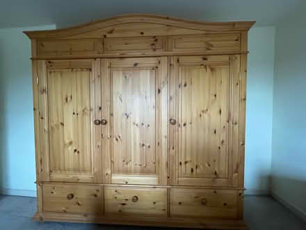 Photo of free 3 door pine wardrobe (Belper) #1