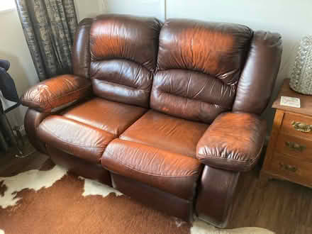 Photo of free 2 Seater Reclining Leather Sofa (EX23 9RY) #1