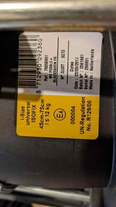 Photo of free Maxi Cosi Pebble Plus carseat (Temple Cowley OX4) #3