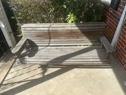 Photo of free Cedar Porch Swing (Tanley Rd & New Hampshire Ave) #2
