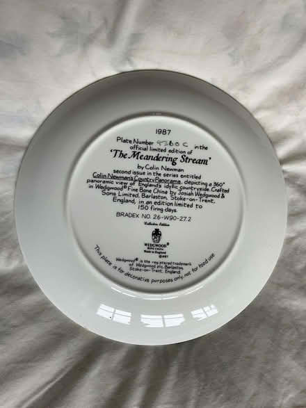 Photo of free Collectible Wedgwood Plate (PL21) #1