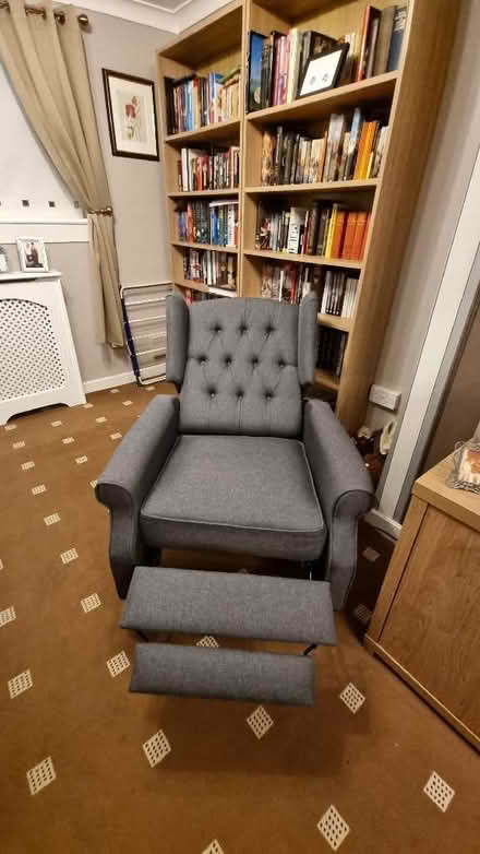 Photo of free Grey wingback recliner (Hillhouse ML3) #2