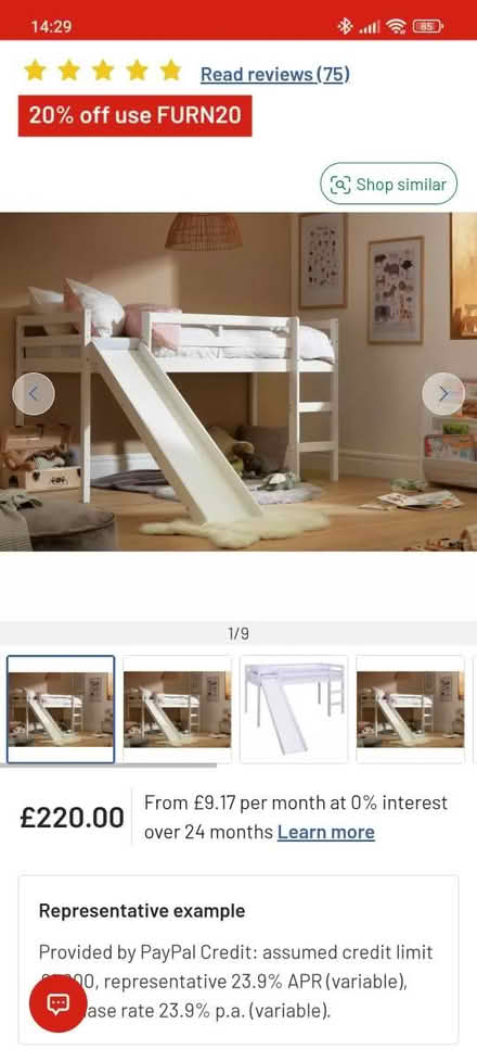 Photo of free Mid sleeper with slide (Bourne) #1