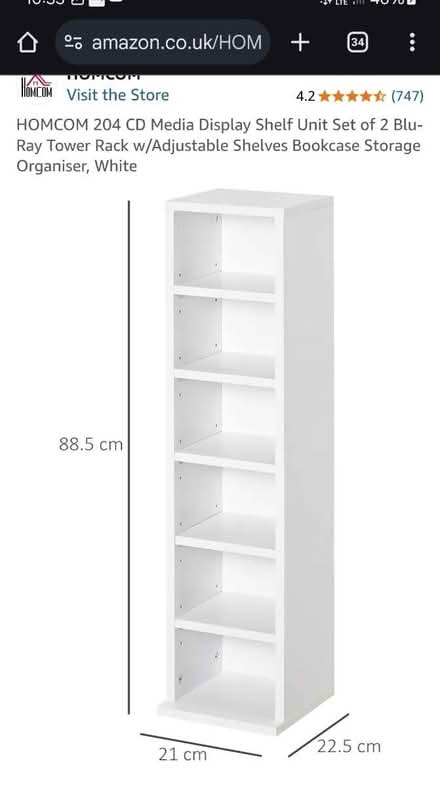Photo of free New CD DVD Shelving units (x2) (Barnet EN5) #2