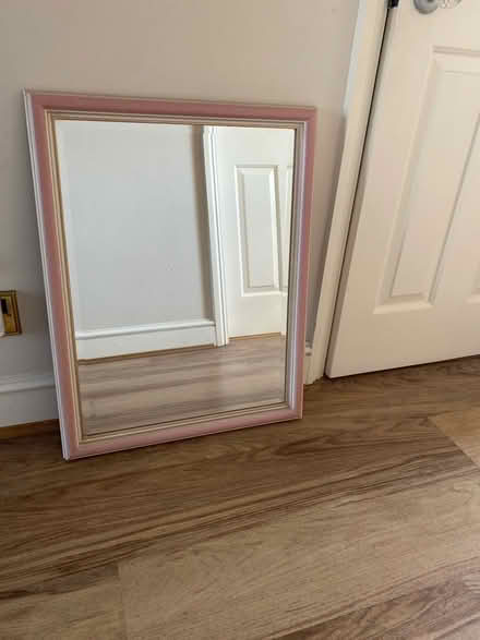 Photo of free Pink framed mirror (Hillingdon UB10) #1
