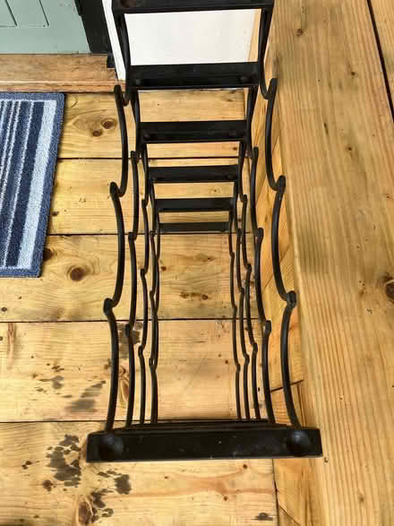 Photo of free Black metal wine/bottle rack (Musbury) #3