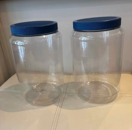 Photo of free 13 Clean Clear Large Plastic Jars (West Mississauga) #1