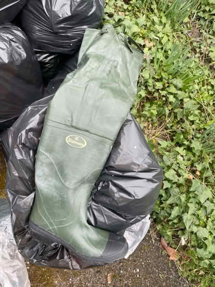 Photo of free 2 pairs of rubber fishing waders (Whetstone N20) #1