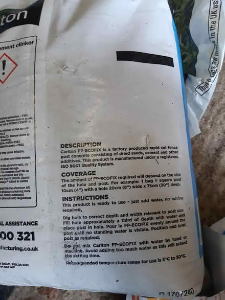 Photo of free Fence Post Concrete (Reigate RH2) #2