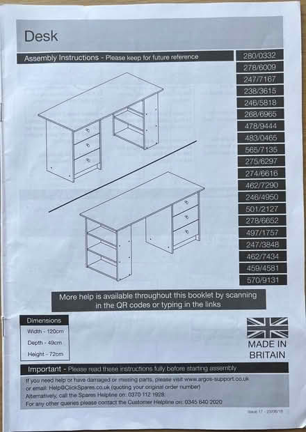 Photo of free Desk with drawers (Billericay CM12) #2