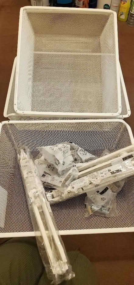 Photo of free Ikea large wire/mesh baskets with runners (Sidemoor B61) #2