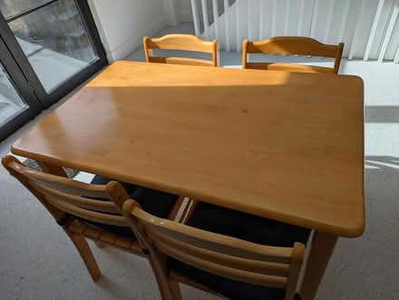 Photo of free Small Table and Four Chairs (Drumcondra) #3