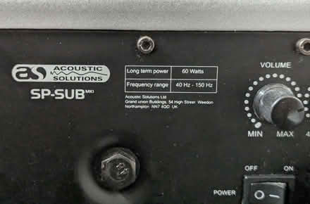 Photo of free Acoustic Solutions Speakers, Sub and DVD Player (Tredworth GL1) #4