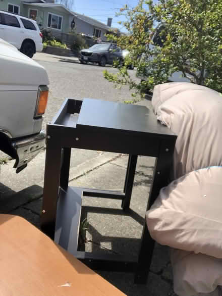 Photo of free black wooden desk (West Berkeley) #1