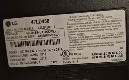 Photo of free 47" lg tv (Milton) #4