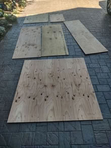 Photo of free assorted sizes 7/16 inch plywood #1