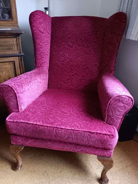 Photo of free Vintage wingback armchair (Bagshot GU19) #3