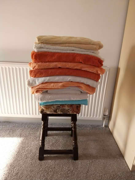Photo of free A stack of various coloured towels (Ainsdale PR8) #1