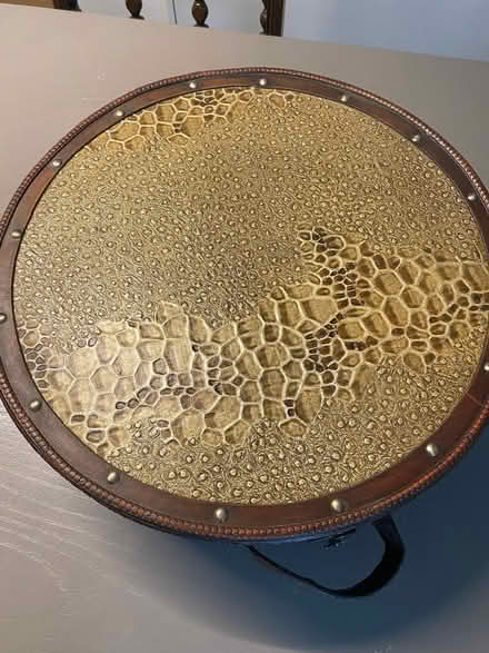 Photo of free Leather + Wood Circular Hat Box (Forest Gate E7) #3