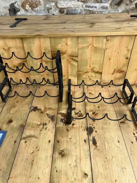 Photo of free Black metal wine/bottle rack (Musbury) #2