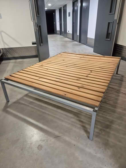 Photo of free Wooden Slatted Double bed frame (City of Bristol BS5) #1