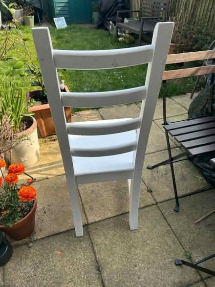 Photo of free White painted dining chairs (EN1) #2