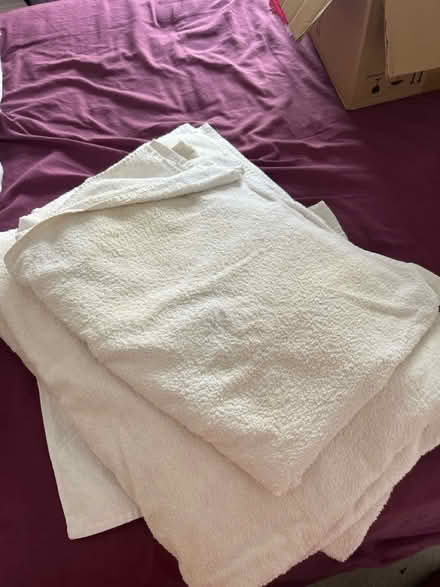 Photo of free 4 large white towels & 1 hand towel (Nether Edge S7) #2