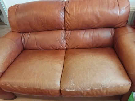 Photo of free Brown Leather sofa (Upper Norwood, London SE19) #3