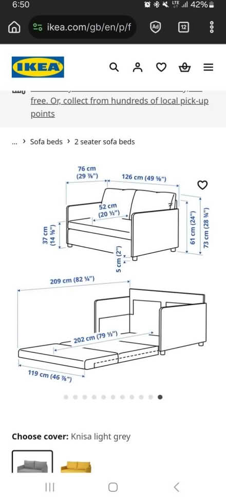 Photo of free Ikea Sofa-bed (N13 6DG) #1
