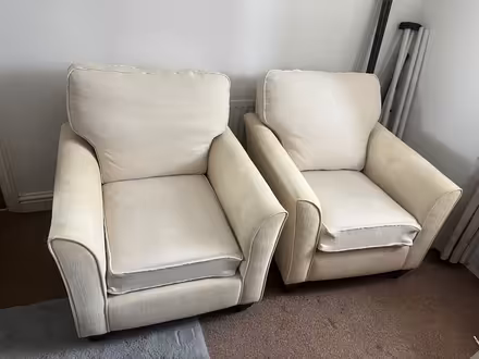 Photo of free 2x Cream Armchairs (AL1) #1